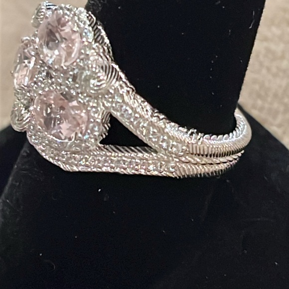 Judith Ripka Sterling Silver CZ Sparkling Ring Size 10 - Picture 5 of 13